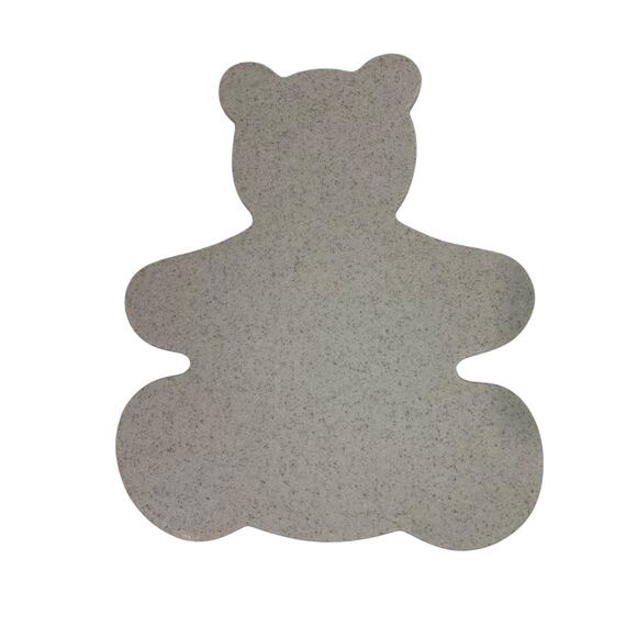 Teddy Bear Shape Corian Cutting Board Tan Speckled 14 Inch - Picture 1 of 8